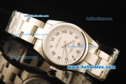 Rolex Oyster Perpetual Automatic Movement Full Steel with ETA Coating Case with White Dial