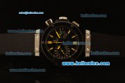 Hublot Big Bang Swiss Valjoux 7750 Automatic PVD Case with Black Dial and Black Rubber Strap