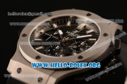 Hublot Big Bang Chronograph Swiss Valjoux 7750 Automatic Steel Case with Carbon Fiber Dial and Black Rubber Strap (YF)