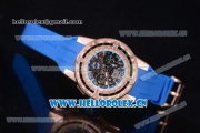 Richard Mille RM60-01 Asia Automatic Rose Gold Case with Skeleton Dial Blue Rubber Strap and Stick/Arabic Numeral Markers