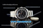Omega Speedmaster Racing Master Clone Omega 9900 Automatic Steel Case/Bracelet Black Dial With Stick Markers- 1:1 Original(JH)