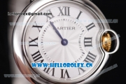 Cartier Ballon Bleu Medium Miyota OS2035 Quartz Two Tone Case/Bracelet with White Dial and Roman Numeral Markers