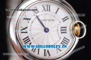 Cartier Ballon Bleu Medium Miyota OS2035 Quartz Two Tone Case/Bracelet with White Dial and Roman Numeral Markers