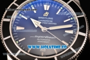 Breitling SuperOcean Heritage 2813 Automatic Steel Case with Black Bezel Black Dial Stick Markers and Black Bezel