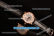 Omega De Ville Co-Axial Swiss ETA 2824 Automatic Rose Gold Case with Roman Numeral Markers and Silver Dial