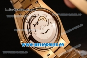 Rolex Day-Date Asia/Swiss ETA 2836 Automatic Yellow Gold Case with White Dial and Yellow Gold Bracelet - (BP)