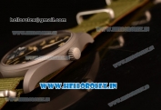 IWC Pilot's Watch Mark XVIII Miyota 9015 Automatic Steel Case Black Dial With Arabic Numeral Markers Brown Nylon Strap