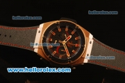 Hublot King Power F1 Swiss Valjoux 7750 Automatic Rose Gold Case with Black Dial and Black Rubber Strap