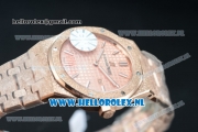 Audemars Piguet Royal Oak Swiss Quartz Rose Gold Case with Pink Dial and Rose Gold Bracelet (EF)