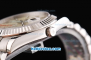 Rolex Datejust II Oyster Perpetual Automatic Movement Silver Case with Silver Rolex Logo Dial and Stick/Numeral Marker-SS Strap