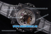 Hublot Masterpiece MP 08 Antikythera Sunmoon Asia 2813 Automatic PVD Case Skeleton Dial Grey Leather Strap and White Markers