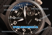 IWC Big Pilot'S Asia Auto PVD Case with Black Dial and Black Nylon Strap - 1:1 Origianl (ZF)