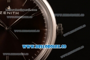 Zenith Vintage Miyota 9015 Automatic Steel Case with Brown Dial and Brown Leather Strap - (AAAF)