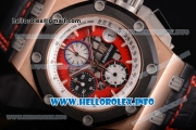 Audemars Piguet Royal Oak Offshore Ruben Barrichello Chrono Swiss Valjoux 7750 Automatic Rose Gold Case with PVD Bezel Red Skeleton Dial and White Stick Markers - 1:1 Original (JF)