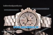 Breitling Avenger Chrono Swiss Valjoux 7750-SHG Automatic Stainless Steel Case Numeral Markers with Stainless Steel Strap and White Dial