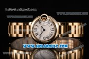 Cartier Ballon Bleu De Small Swiss Quartz Yellow Gold Case/Bracelet with White Dial and Black Roman Numeral Markers