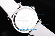 Chopard Happy Sport Chronograph Quartz Movement Full White with Rubber Strap-Lady Size