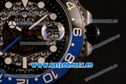 Rolex GMT-Master II Batman Skeleton Swiss ETA 2836 Automatic PVD Case with Black Dial and PVD Bracelet