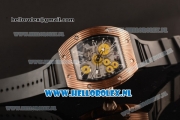 Richard Mille RM 018 Tourbillon Hommage a Boucheron Rose Gold Case with Skeleton Dial and 9015 Auto Black Rubber Strap