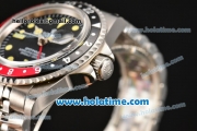 Rolex GMT Master Oyster Perpetual Automatic Movement ETA Case with Black/Red Bezel-Yellow Markers and Black Dial