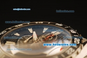 Omega Seamaster GMT Asia 2813 Automatic Full Steel with Black Dial and SS Strap