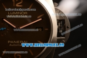 Panerai Luminor Marina 1950 3 Days Automatic Clone P.9010 Automatic Steel Case with Brown Dial and Brown Leather Strap - PAM 1951