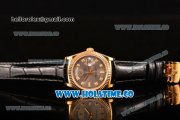 Rolex Day-Date Asia 2813/Swiss ETA 2836/Clone Rolex 3135 Automatic Yellow Gold Case with Diamonds Markers and Grey Dial (BP)