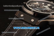 Hublot Classic Fusion Chronograph 9015 Auto PVD Case with Black Dial and Black Leather Strap