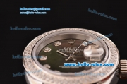 Rolex Datejust Lady Pearlmaster 2813 Automatic Steel Case with Grey Dial and Stainless Steel Strap ETA Coating