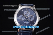 Audemars Piguet Jules Audemars Grand Complication Asia ST16 Automatic Steel Case Stick Markers Blue Leather Strap and Blue Dial (EF)