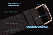 Porsche Design Indicator Day Date Chrono Miyota OS10 Quartz Steel Case with Black Rubber Strap Black Dial