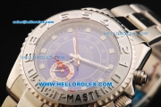 Rolex Yachtmaster II Automatic Movement Full Steel with Blue Dial and White Square Markers