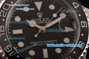 Rolex GMT Master II Asia 2813 Automatic Steel Case Ceramic Bezel with Black Nylon Strap Black Dial White Markers