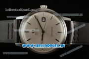 Omega Seamaster Vintage Citizen Automatic Movement Steel Case White Dial With Stick Markers Black Leather Strap