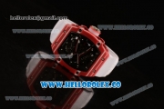 Richard Mille RM 67-02 Miyota 9015 Automatic PVD Case with Black Dial and White Nylon Strap