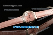 1:1 Cartier Ballon Bleu De 2671 Auto Steel Case with Pink Dial and Pink Leather Strap
