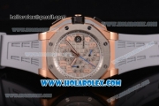 Audemars Piguet Royal Oak Offshore Chronograph Lebron James Clone AP Calibre 3126 Automatic Rose Gold Case with Grey Dial and Grey Rubber Strap - 1:1 Original (JF)