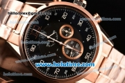 Tag Heuer Mikrograph Chrono Miyota OS10 Quartz Full Rose Gold with Black/Grey Dial and Arabic Numeral Markers