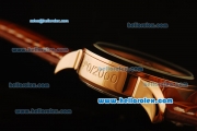 Breitling Transocean Quartz Rose Gold Case with Brown Dial and Brown Leather Strap