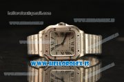 Cartier Santos De Cartier White Gold Miyota 9015 Auto With Diamonds Bezel WJSA0009