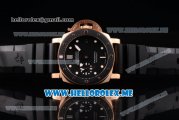 Panerai PAM00684 Luminor Submersible Clone P.9010 Automatic Rose Gold Case with Black Dial Black Rubber Strap and Dot Markers