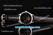 Jaeger-LECoultre Master Asia Automatic Steel Case with Silver Sitck Markers and Black Dial