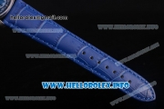 IWC Portuguese Asia 6497 Manual Winding Steel Case with Blue Dial and Arbaic Numeral Markers