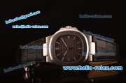 Patek Philippe Swiss ETA 2824 Automatic Steel Case with Brown Dial and Black Leather Strap-1:1 Original