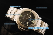 Panerai Pam 199 Luminor Submersible Automatic Movement Steel Case with Black Dial and Steel Strap