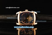 Parmigiani Kalpa XL Swiss Tourbillon Manual Winding Movement Rose Gold Case with Black Dial and Black Leather Strap Parmigiani Kalpa XL Swiss Tourbillon Manual Winding Movement Rose Gold Case with Black Dial and Black Leather Strap