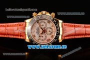 Rolex Daytona Chrono Swiss Valjoux 7750 Automatic Yellow Gold Case with Ceramic Bezel Stick Markers and White MOP Dial (BP)