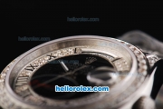 Rolex Day-Date Automatic Diamond Bezel and Roman Hour Marking with Black Dial