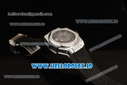 Hublot Big Bang Sang Bleu 9015 Automatic Steel Case with Black Dial Arabic Numeral Markers and Genuine Leather Strap