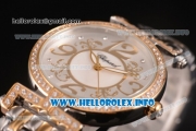 Chopard Imperiale Miyota Quartz Steel Case with Diamonds Bezel Silver Dial and Two Tone Bracelet